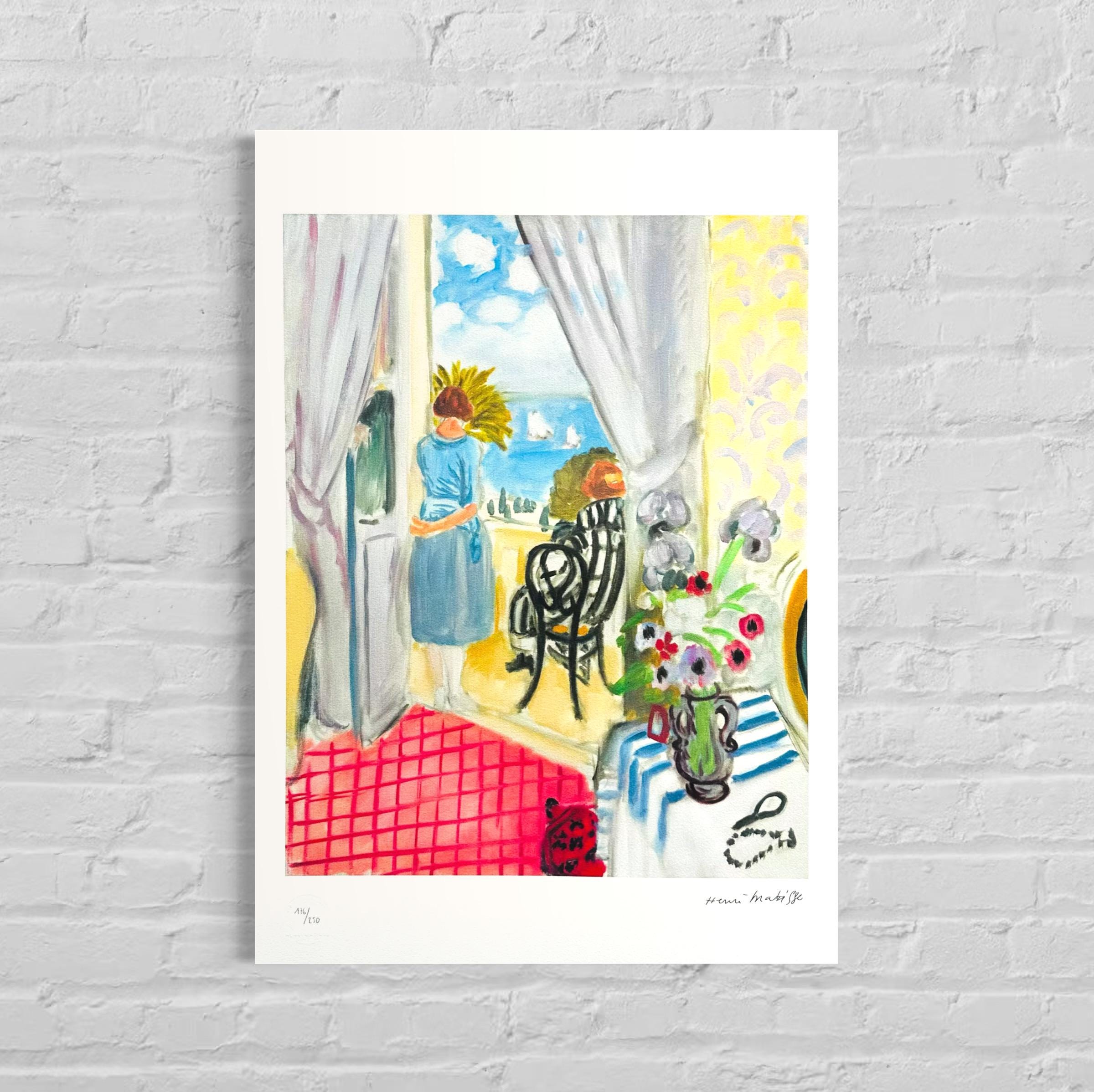 Genummerde editie HENRI MATISSE "Les régates de Nice" Gesigneerd - Certificaat - Limited lithografie - Franse kunstenaar - after